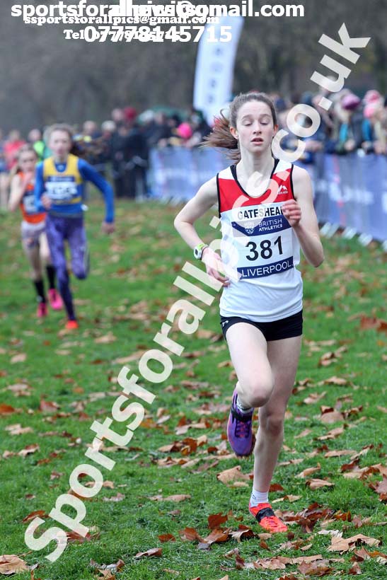 Girls under-15s British Athletics Liverpool Cross Challenge, Sefton Park, Liverpool. Photo:  David T. Hewitson/Sports for All Pics